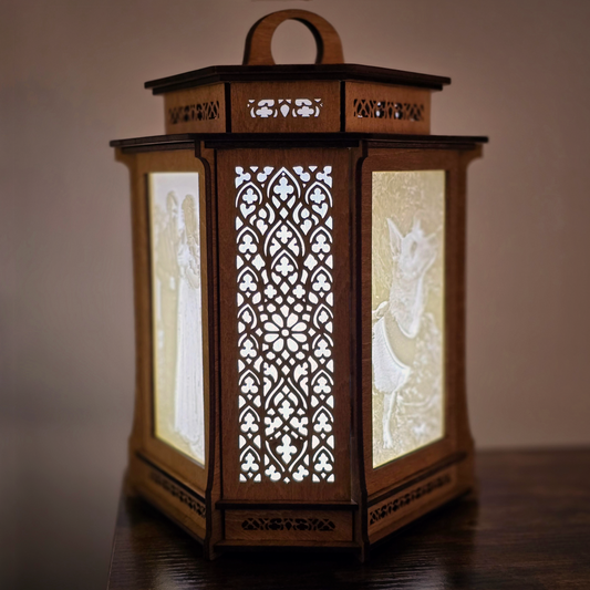 Personalised Hexagonal Photo Lamp – 3 Custom Photos