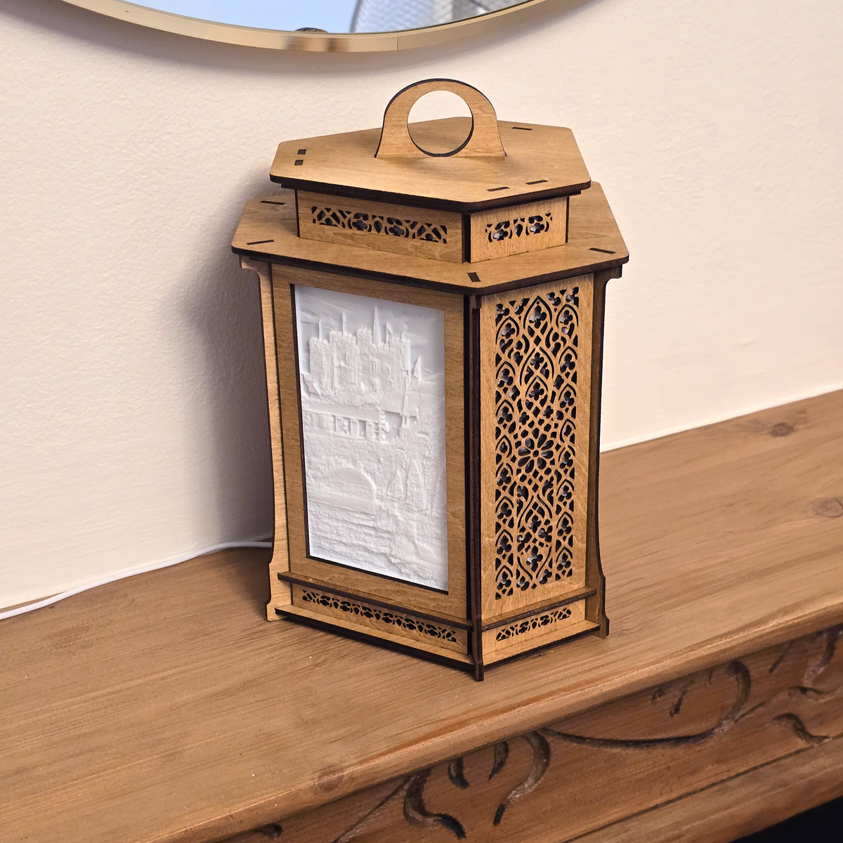 Personalised Hexagonal Photo Lamp – 3 Custom Photos