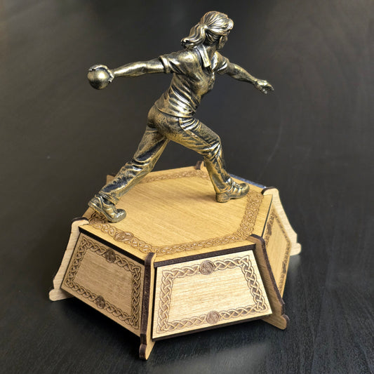 Personalised Female Road Bowls Trophy