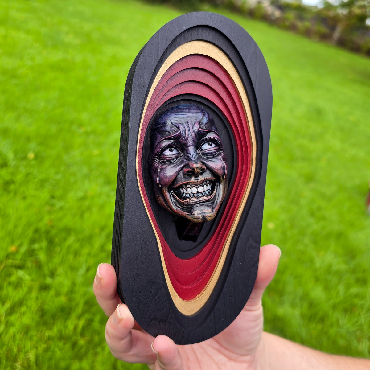 3D Horror Wall Art – Screaming Face Sculptures