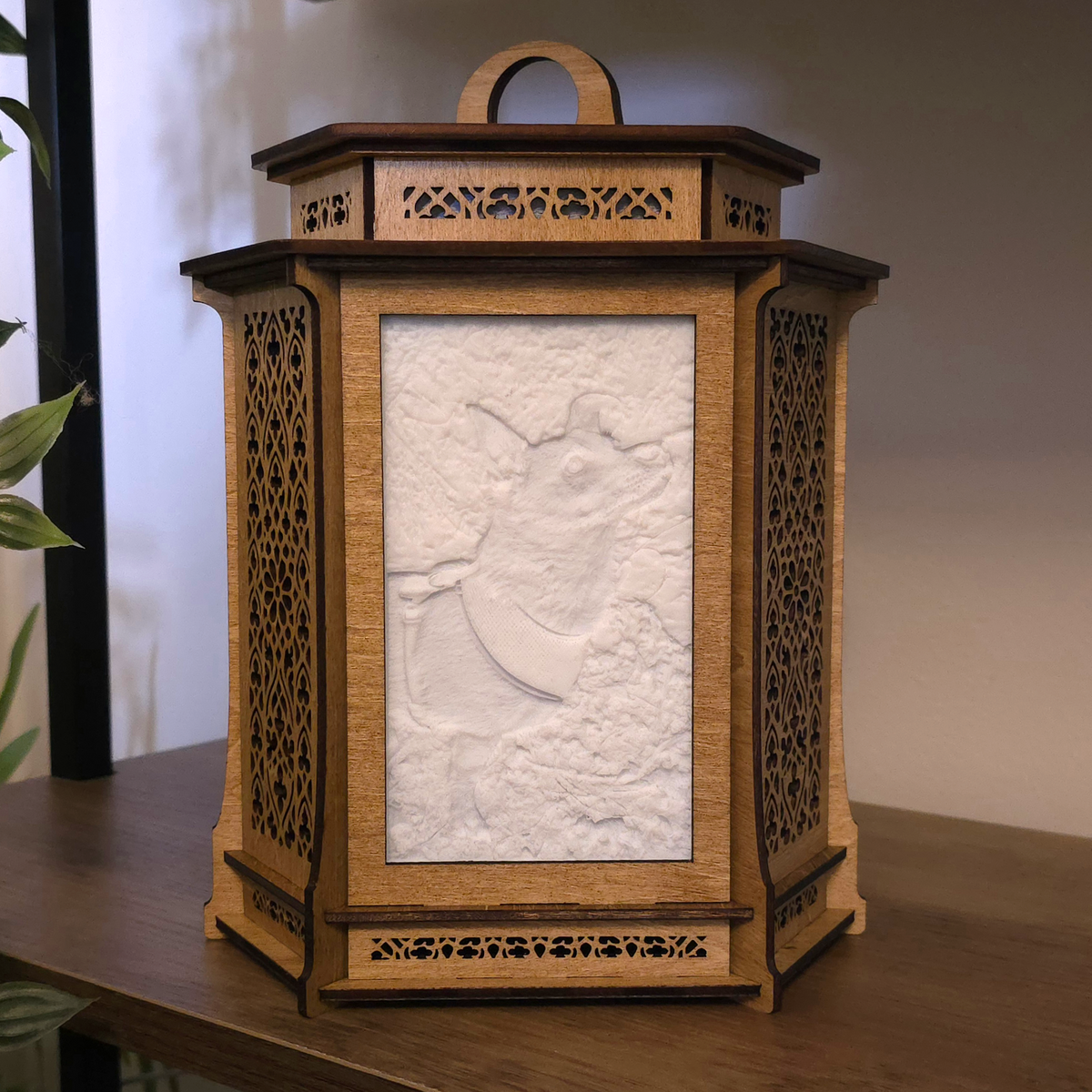 Personalised Hexagonal Photo Lamp – 3 Custom Photos