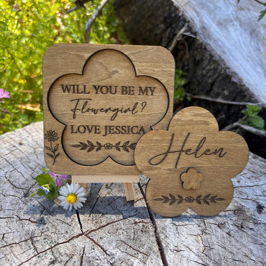 Personalised Wooden Bridal Party Proposal Reveals