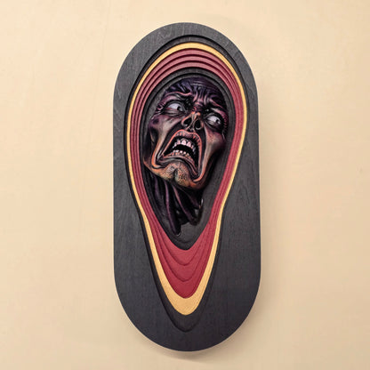 3D Horror Wall Art – Screaming Face Sculptures
