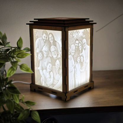 Personalised 4-Photo Lamp - Custom Glowing Memory Light