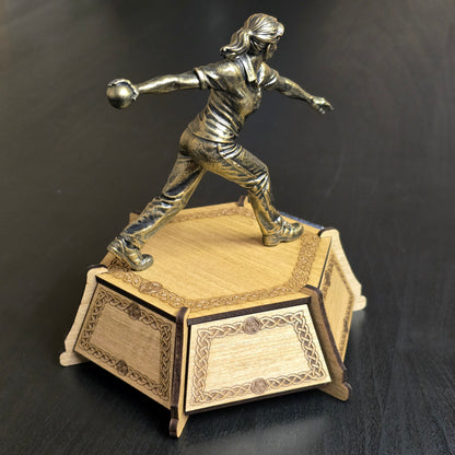 Personalised Female Road Bowls Trophy