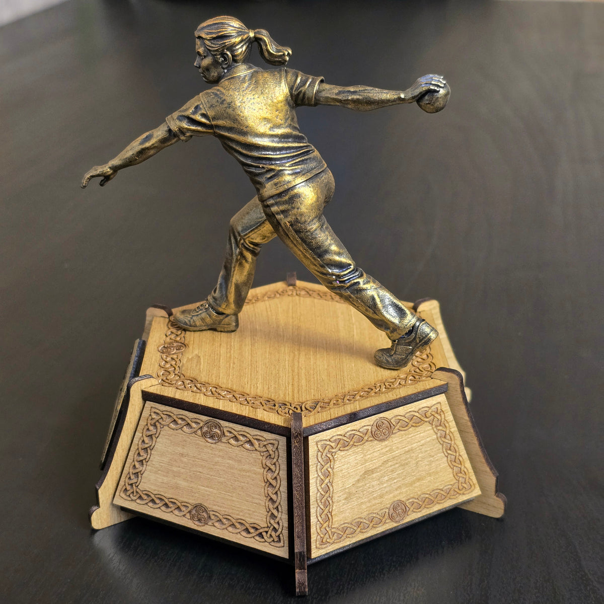 Personalised Female Road Bowls Trophy