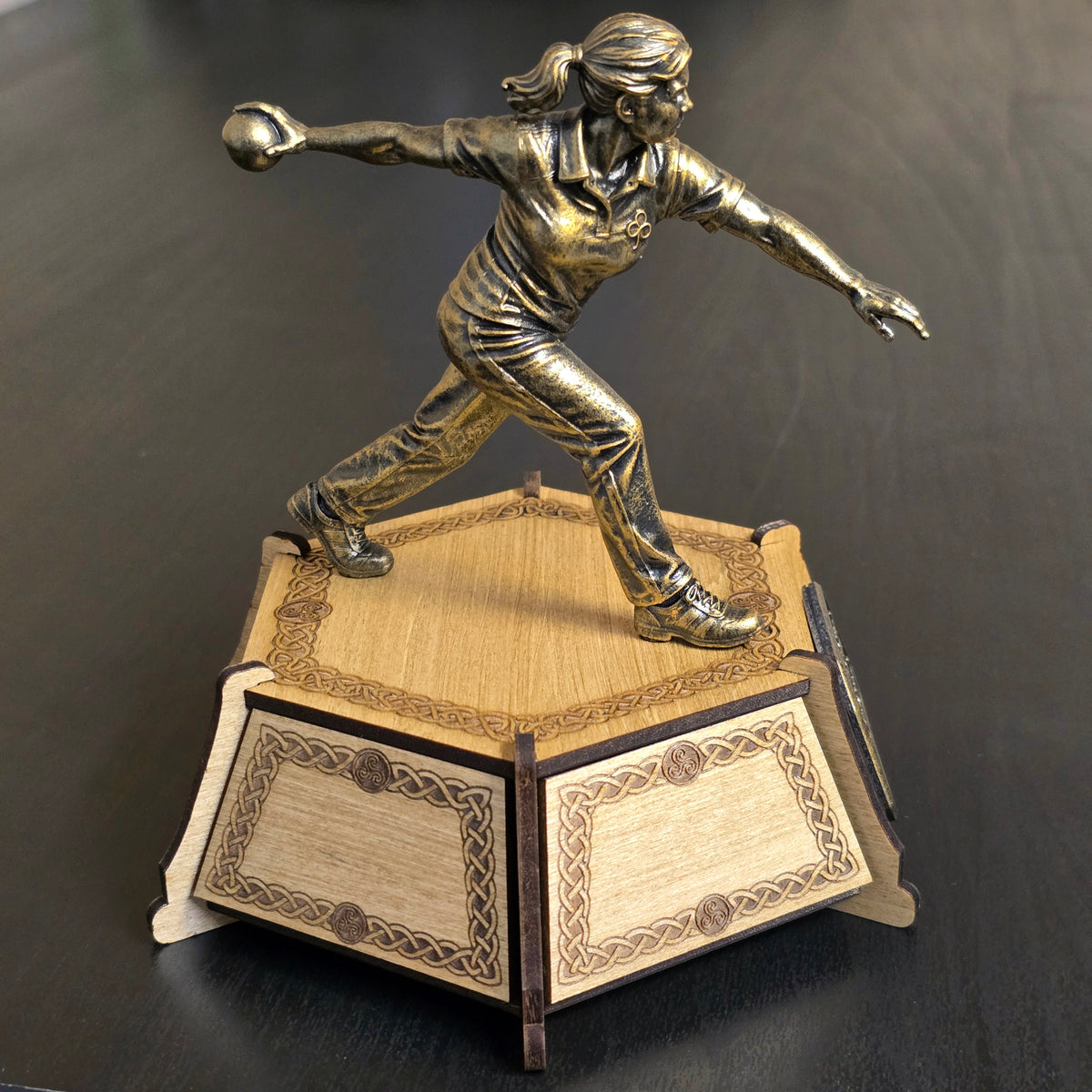 Personalised Female Road Bowls Trophy