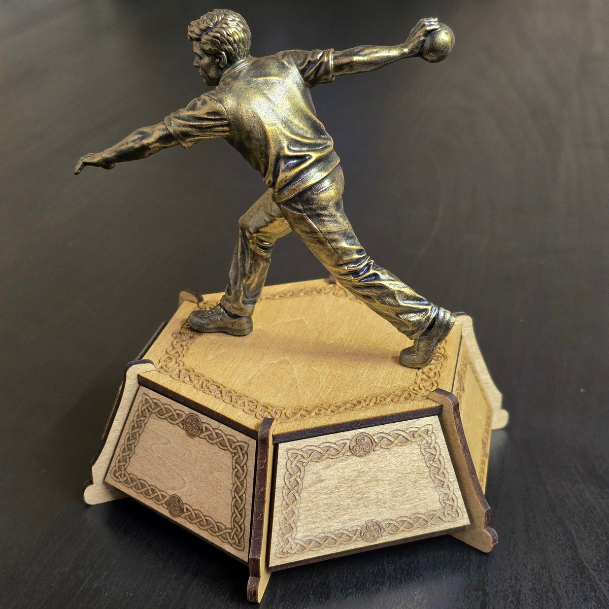 Personalised Male Road Bowls Trophy