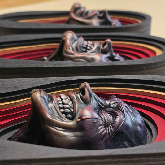 3D Horror Wall Art – Screaming Face Sculptures