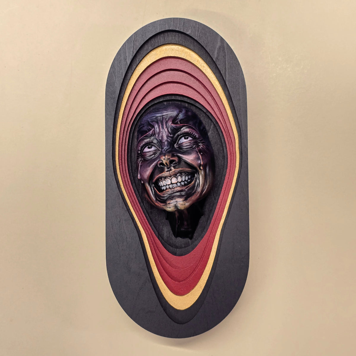3D Horror Wall Art – Screaming Face Sculptures