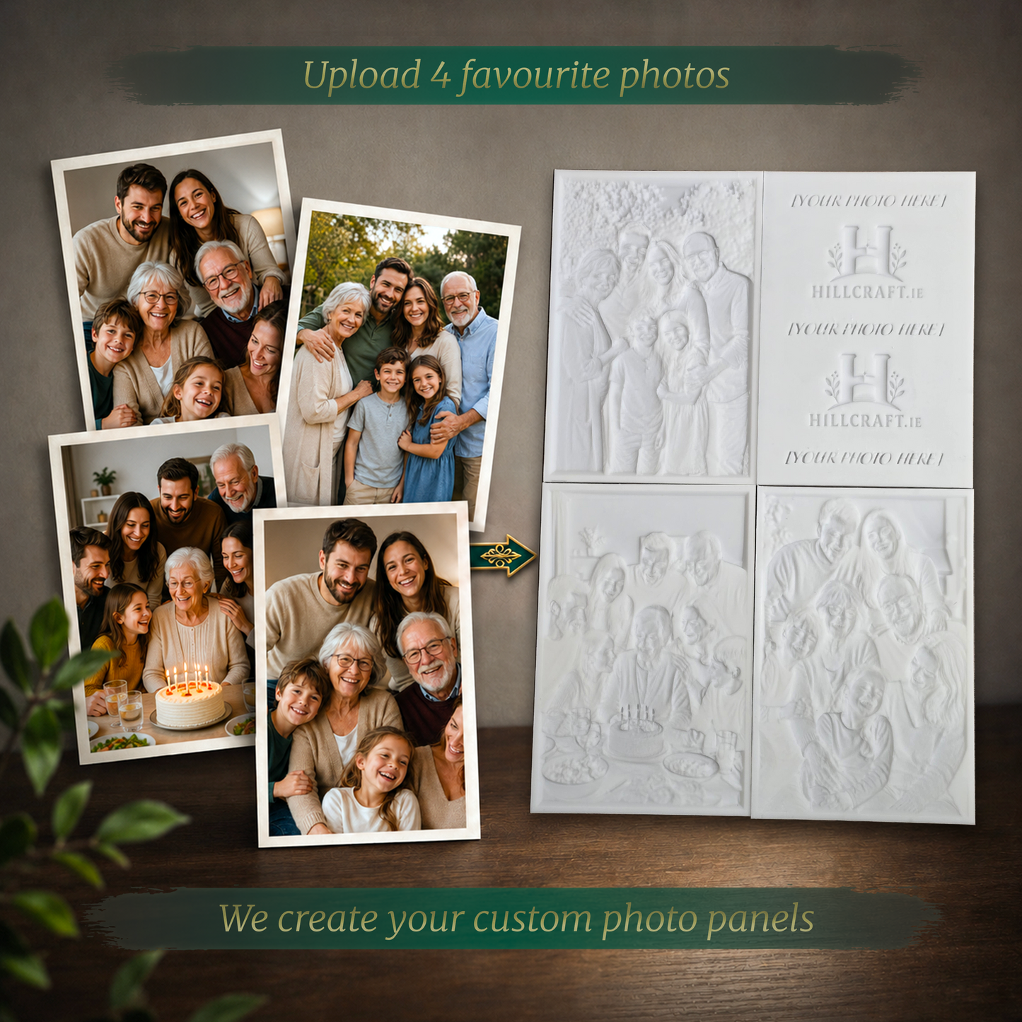Personalised 4-Photo Lamp - Custom Glowing Memory Light