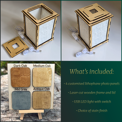 Personalised 4-Photo Lamp - Custom Glowing Memory Light