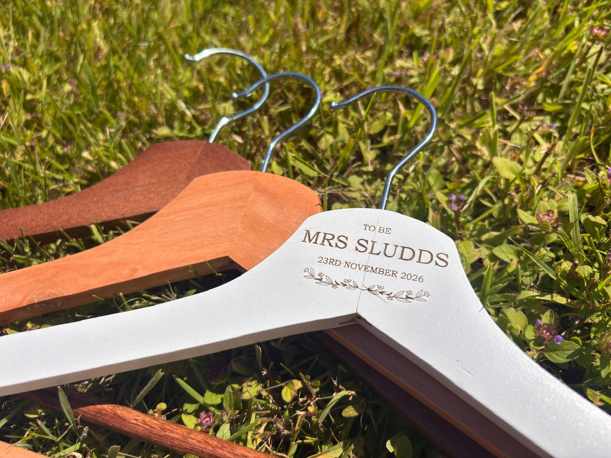 Personalised Engraved Wedding Hangers
