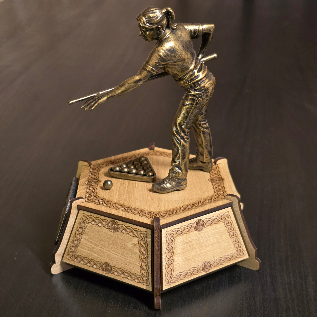 Personalised Female Pool Trophy