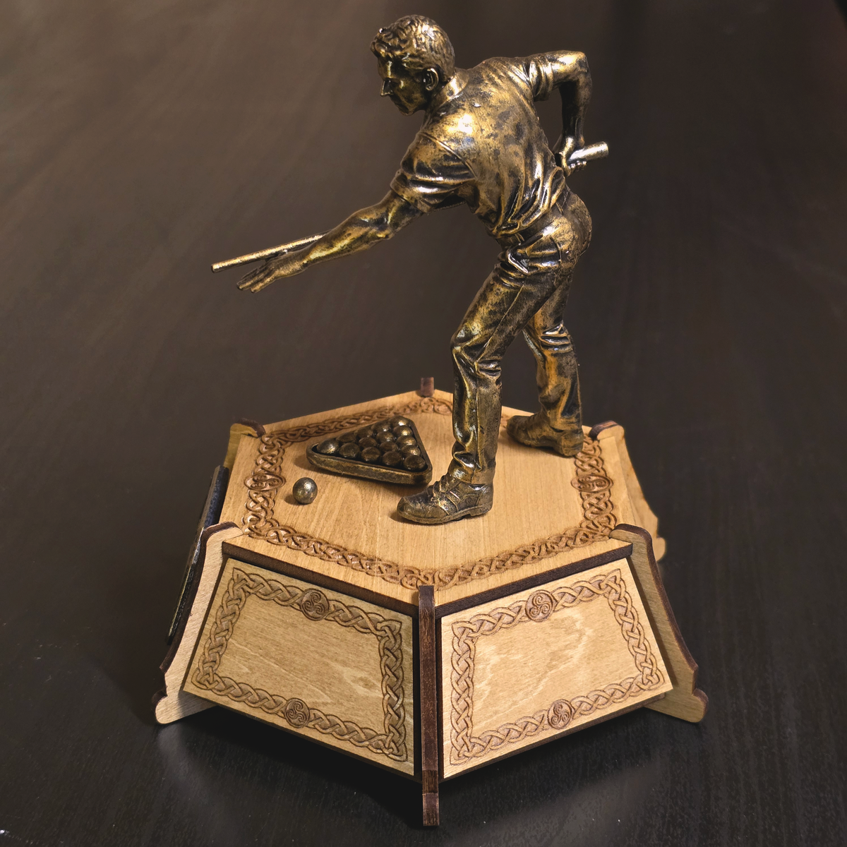 Personalised Male Pool Trophy