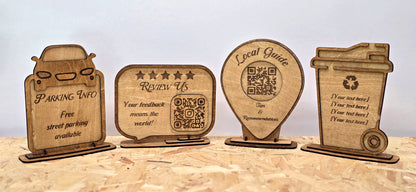 Complete Airbnb Signage Pack – Personalised Wooden Guesthouse Welcome Sign Set